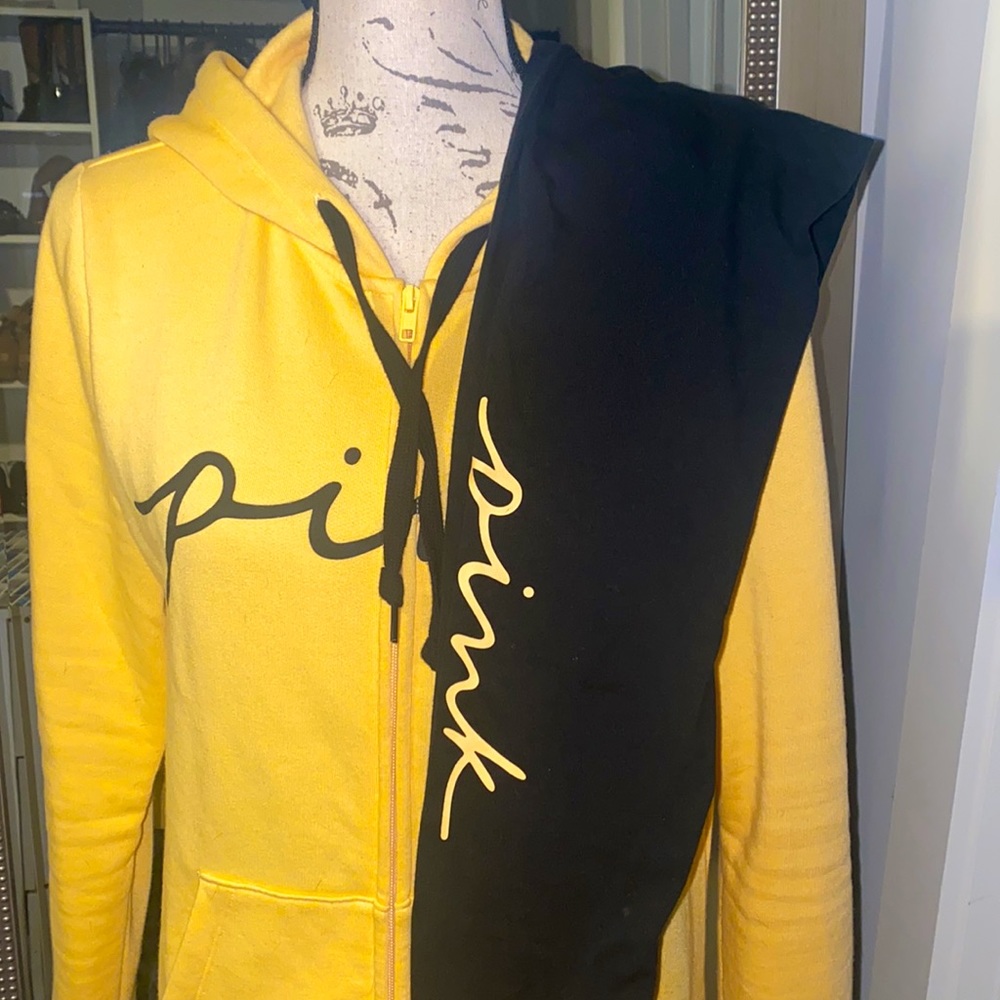 PINK victoria secret yellow & black sweatsuit